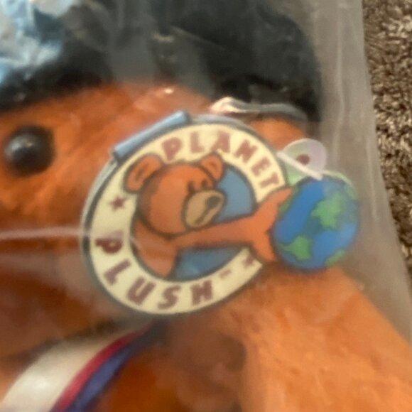 Planet Plush by Sally Winey 'ABE' The Presidential Bear in Original Sealed Bag - Picture 2 of 3